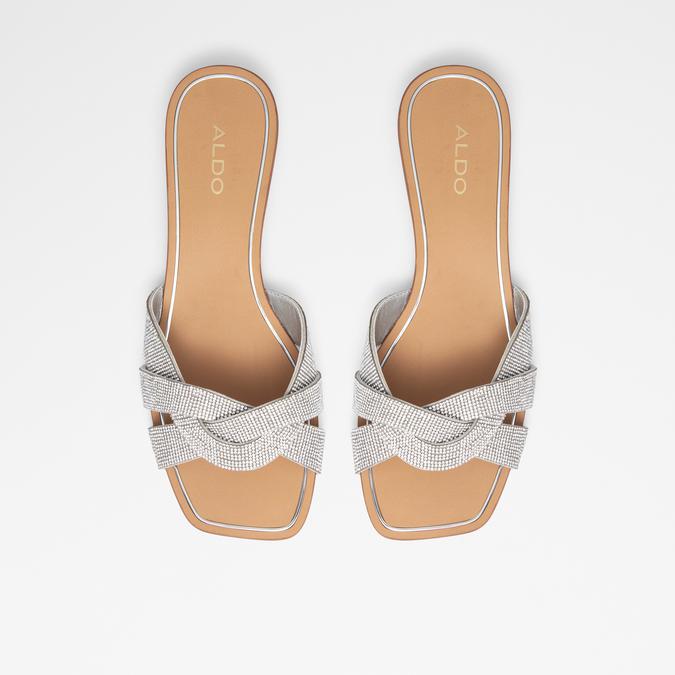Coredith Women's Silver Flat Sandals