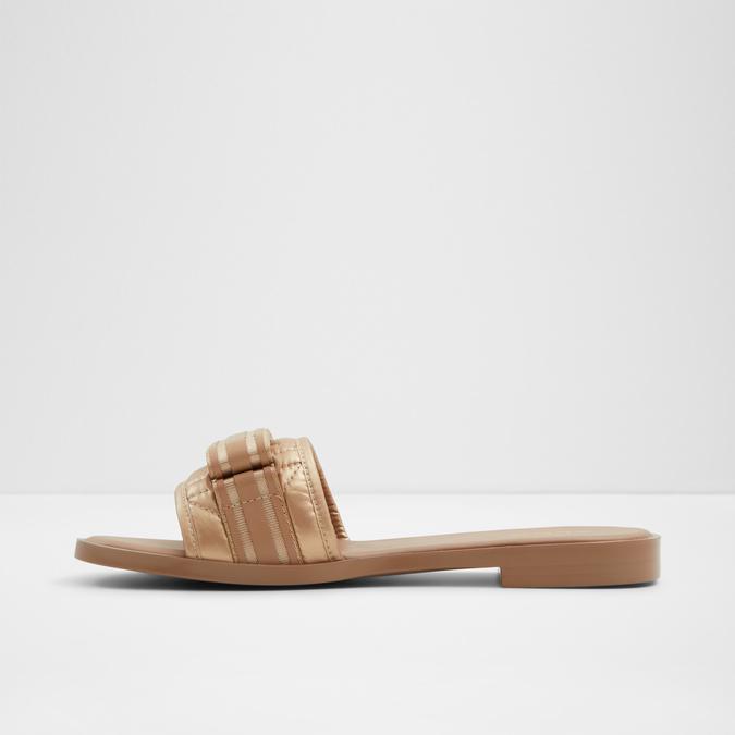 Mana Women's Beige Flat Sandals image number 3