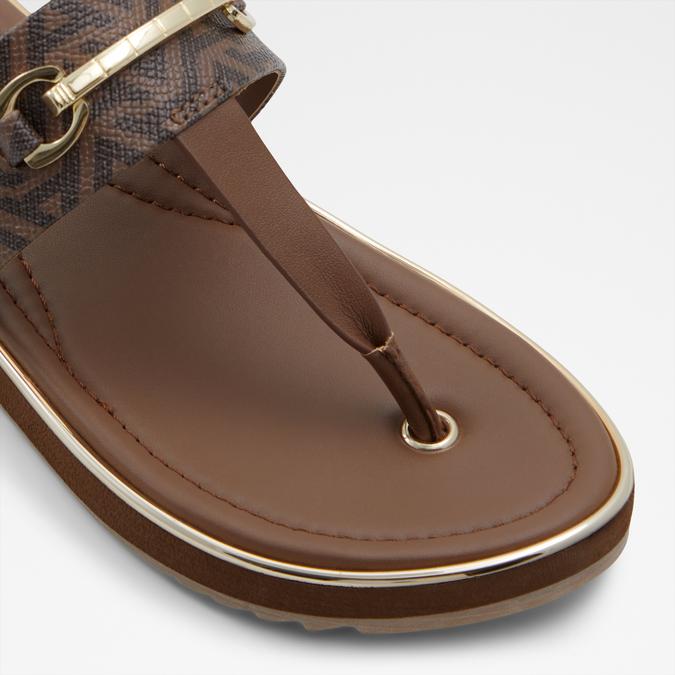 DEVERENA Brown Women Sandals image number 4