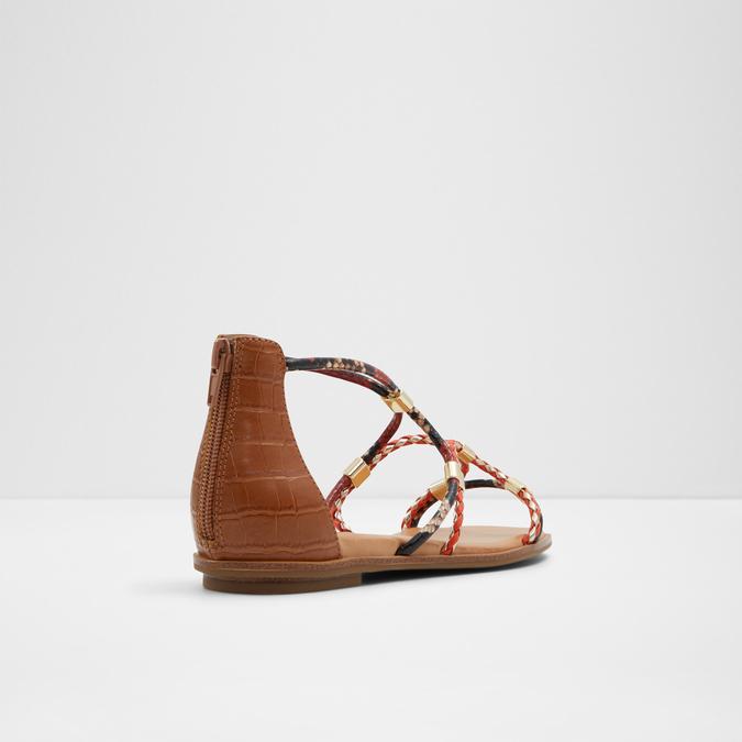 Oceriwenflex Women's Orange Flat Sandals image number 2