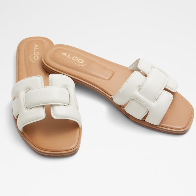 Elenaa Women's White Flat Sandals image number 0