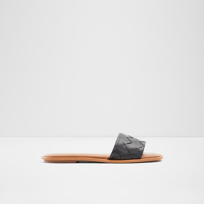 Vaydda Women's Black Flat Sandals