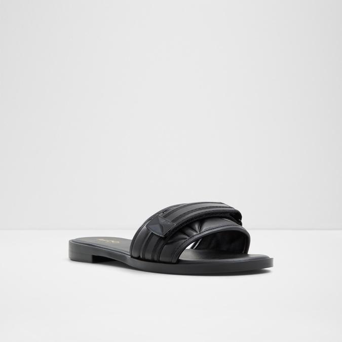 Mana Women's Black Flat Sandals image number 4