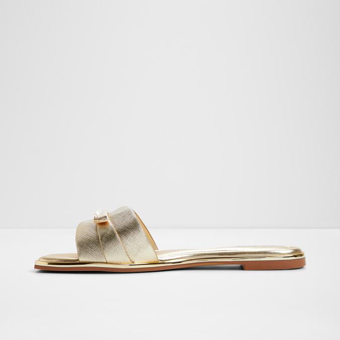 Darlina-In Women's Gold Flat Sandals image number 3