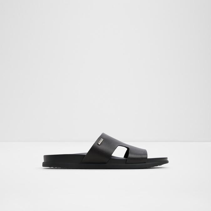MONDI-INN Black Men Single Strap Sandals