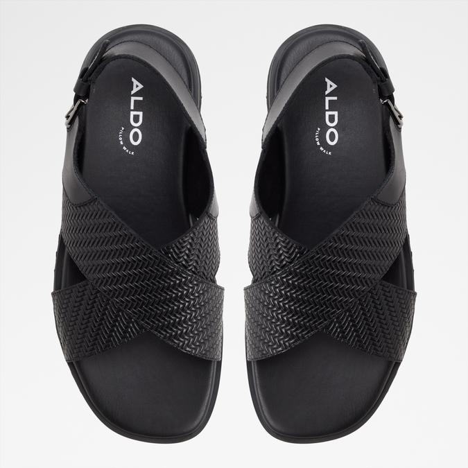 Silvoa-In Men's Black Back Strap Sandals