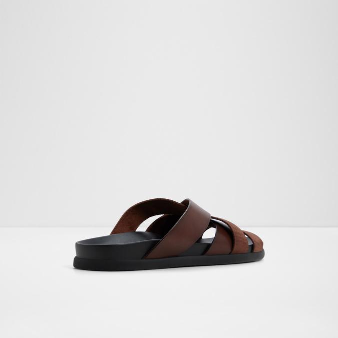 FLORIAN Brown Men Cross Strap Sandals