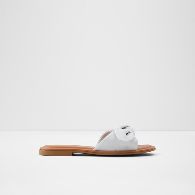 Abayrith Women's White Flat Sandals