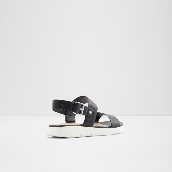 Woema Women's Black Flat Sandals