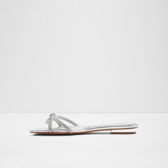 Glimmera Women's Silver Flat Sandals image number 3