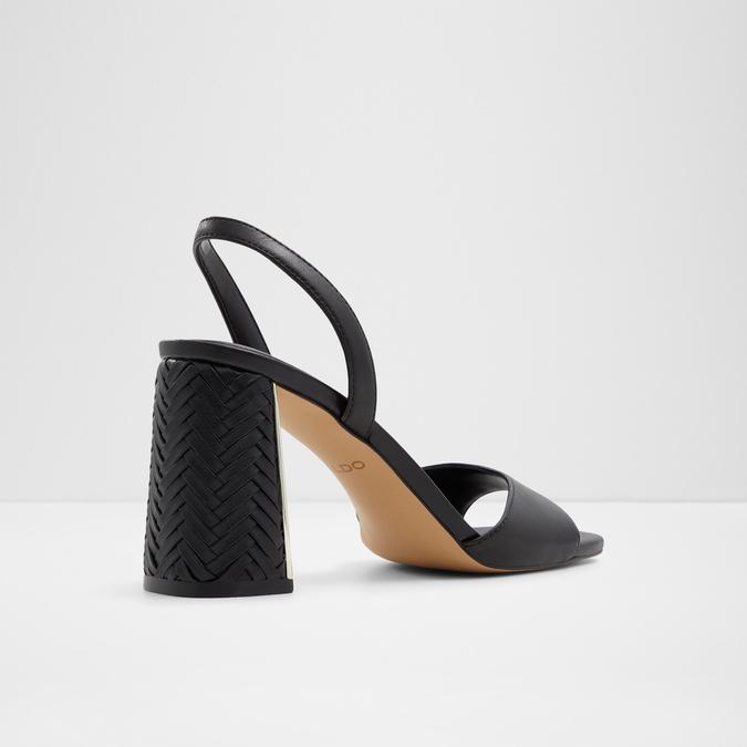 Mirale Women's Black Block heel Sandals image number 3