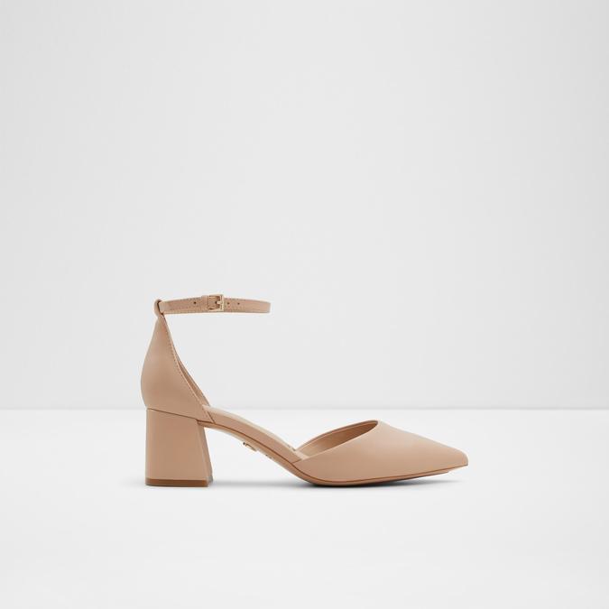 Uneral Women's Beige Block Heel Shoes image number 0