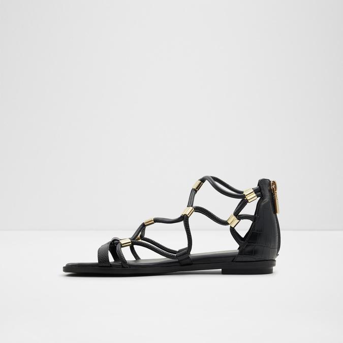 Occeran Women's Black Flat Sandals image number 3