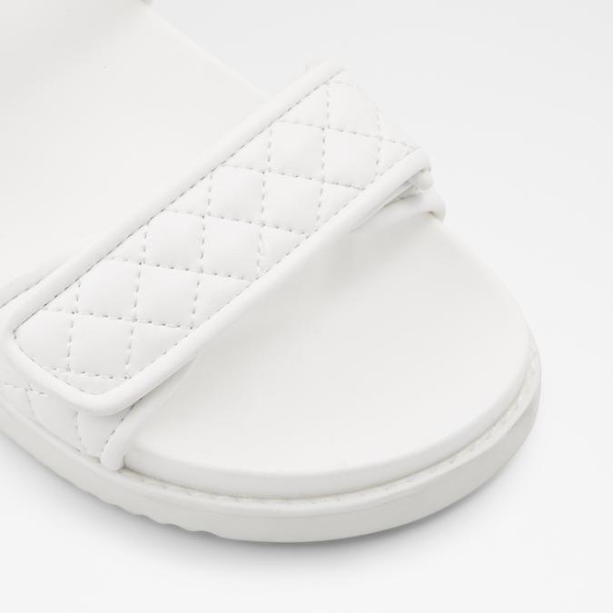 Eowiliwia Women's White Flat Sandals image number 5