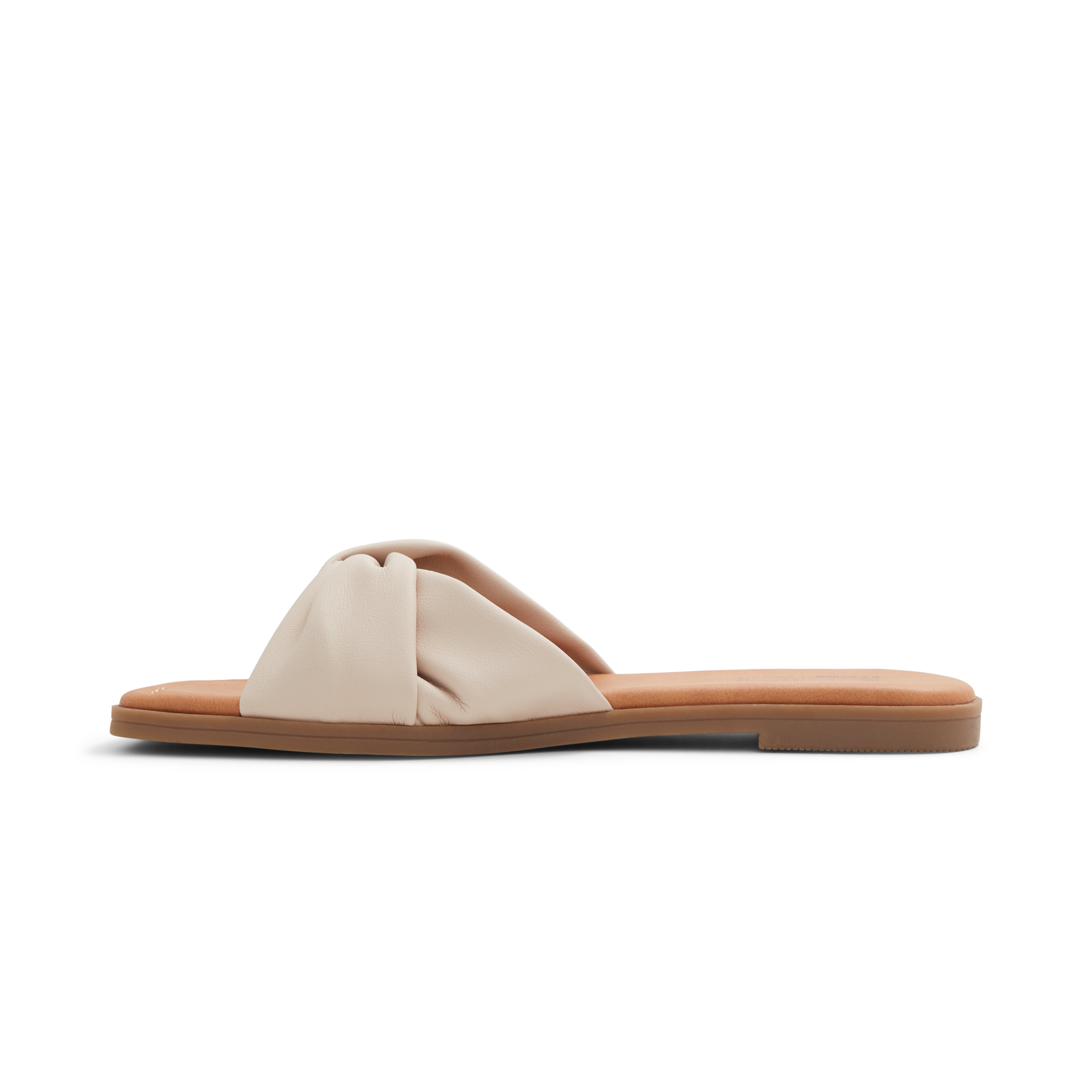 Peaches Women's Beige Flat Sandals image number 3