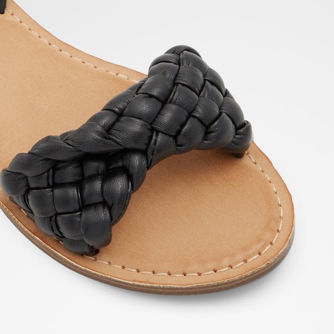 Tressa Women's Black Flat Sandals image number 5