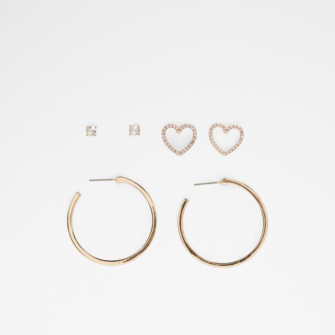 Ivanka Women's Clear On Gold Earrings
