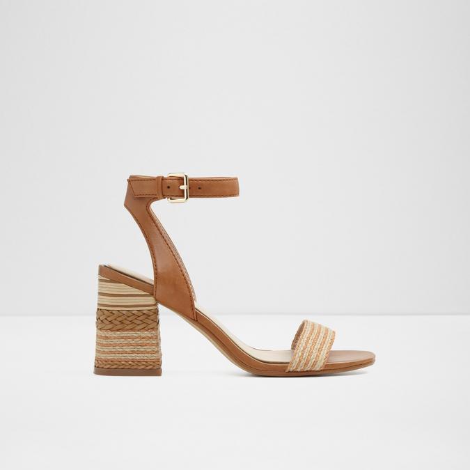 Cognac block discount heel sandals