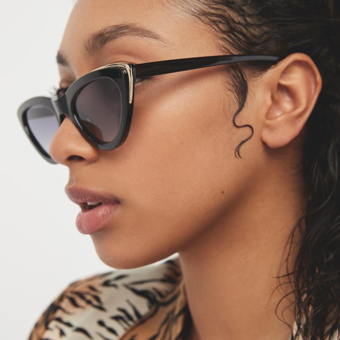 Almanya Women's Black On Gold Sunglasses image number 1