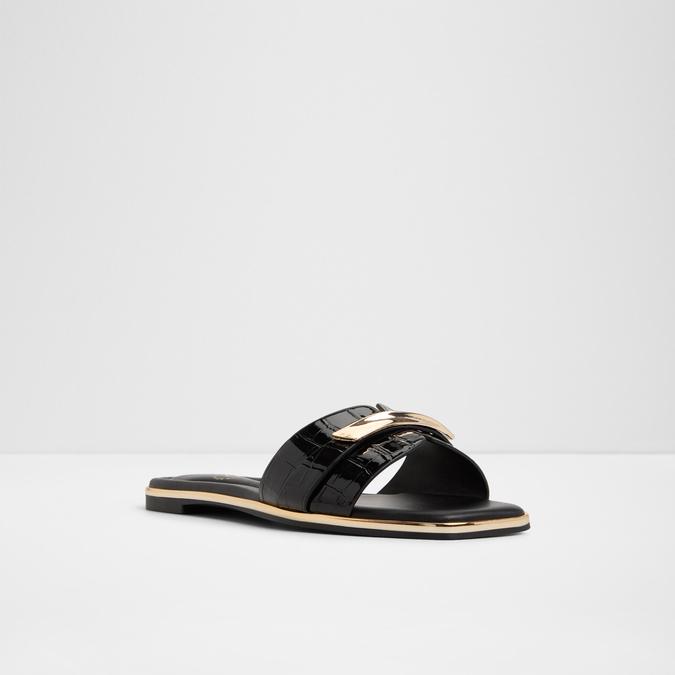 Darlina-In Women's Black Flat Sandals image number 4