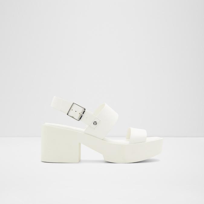 Laurine Women's White Block Heel