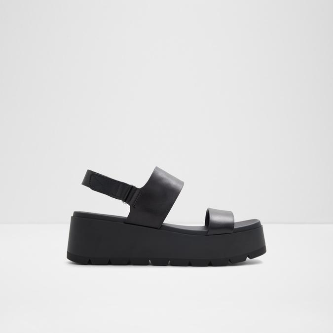 Aldo black online platform sandals