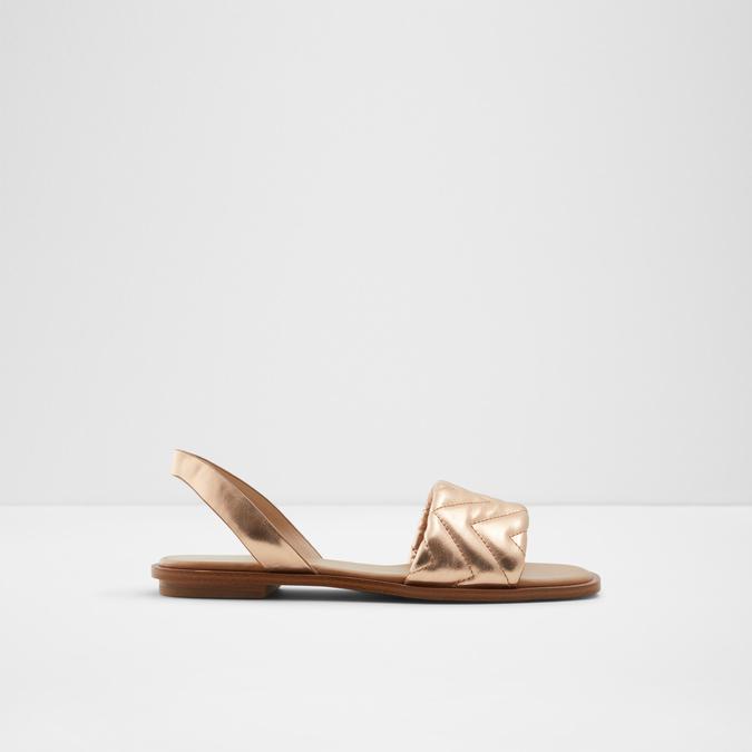 Grirawiaflex Women's Rose Gold Flat Sandals