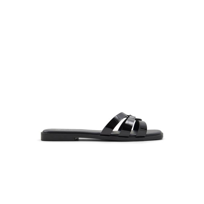 Kindhearted Women's Black Flat Sandals image number 0