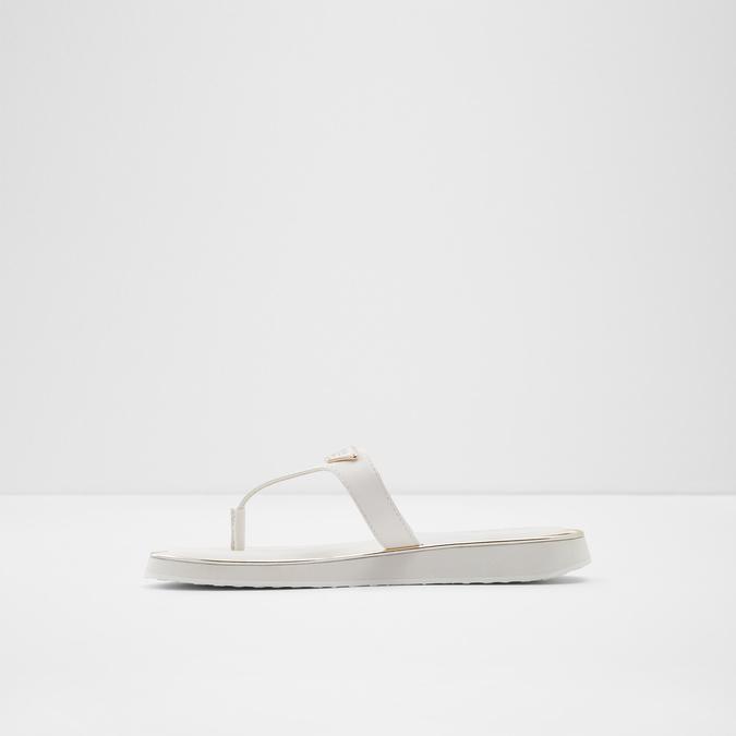 Manaberiel Women's White Sandals image number 3