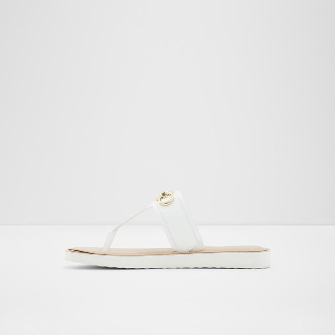 Asarona Women's White Flat Sandals image number 2