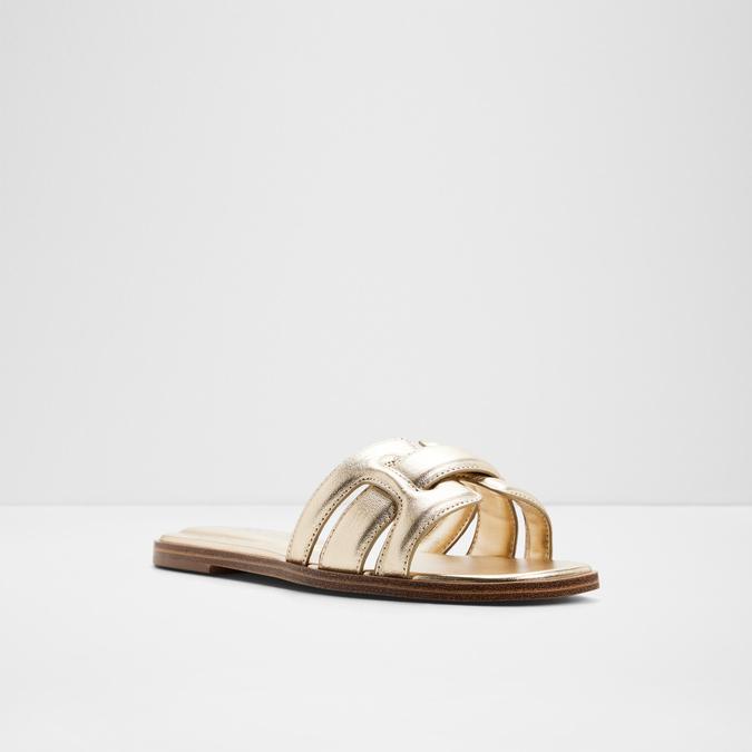ELENARIAA Gold Women Flat Sandals image number 3