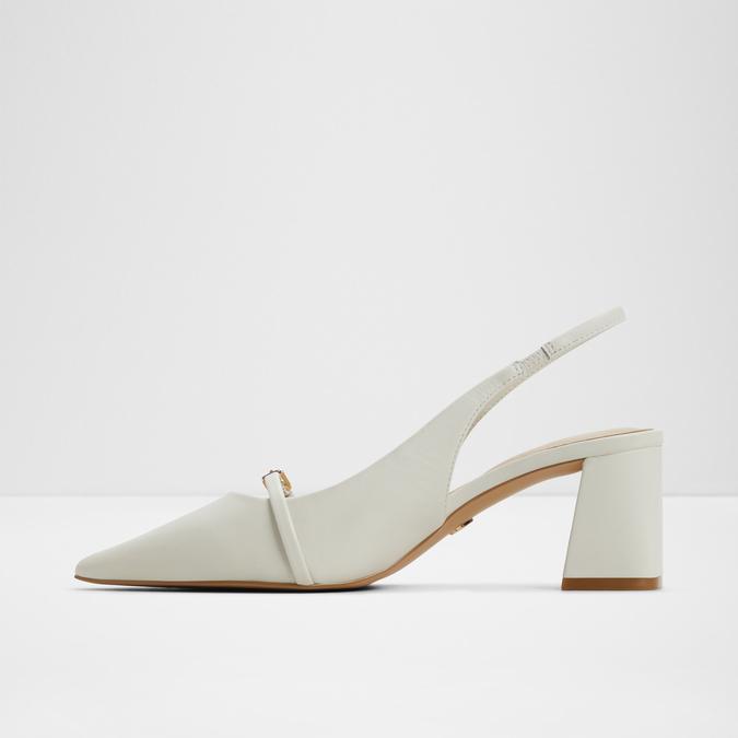 Skepper-In Women's White Block Heel Shoes image number 3