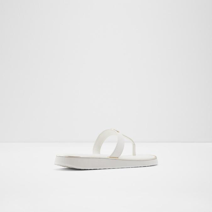 Aldo white flip flops deals