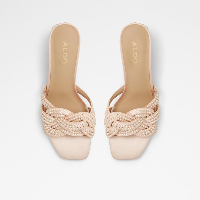 Grandly Women's Light Pink Block Heel Sandals image number 1