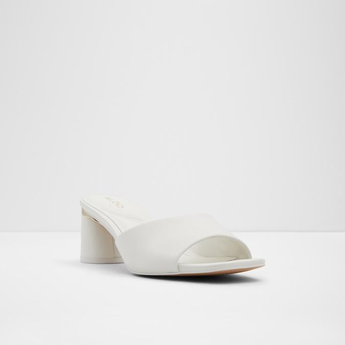 Par Women's White Block Heel image number 4