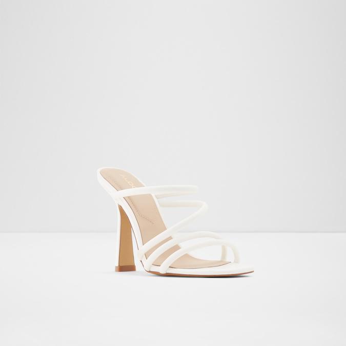 Arianna Women's White Block Heel Sandal image number 3