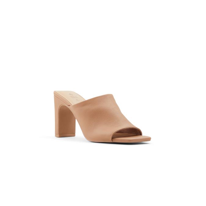 Cognac high cheap heel sandals