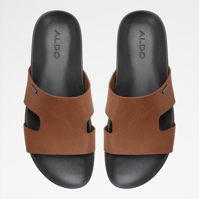 MONDI-INN Brown Men Single Strap Sandals image number 5