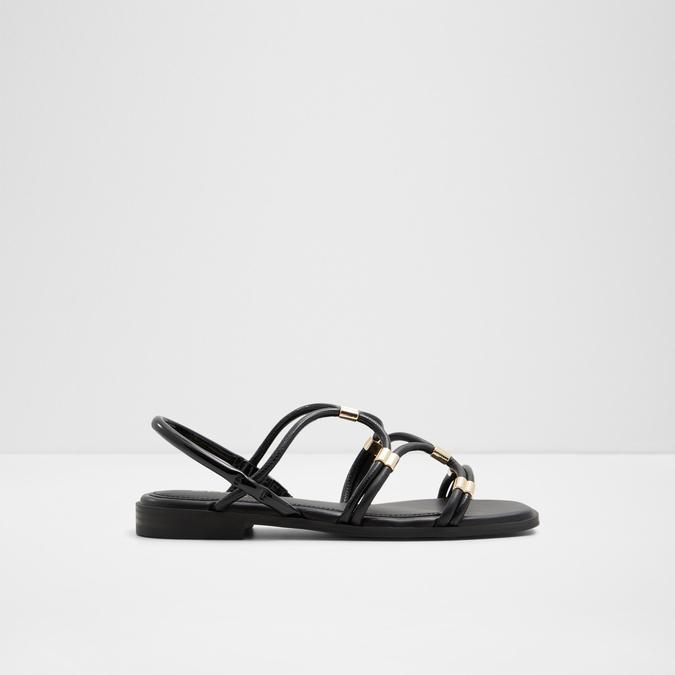 Bychan Women's Black Flat Sandals image number 0