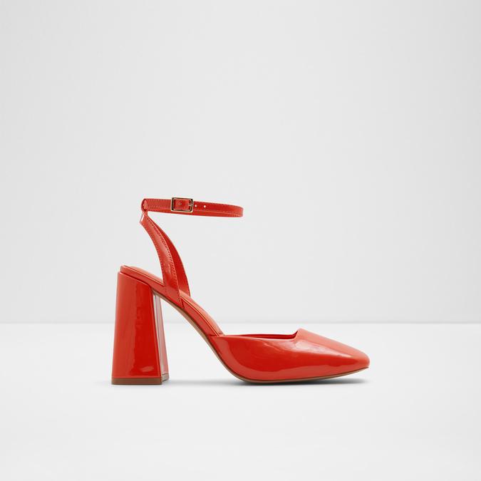 ASOS DESIGN Wide Fit Washington block heeled pumps in red | ASOS | Block  heels pumps, Heels, Sneaker heels