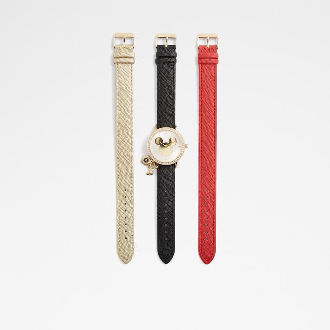 Early-Mickey Women's Black On Gold Watches image number 0