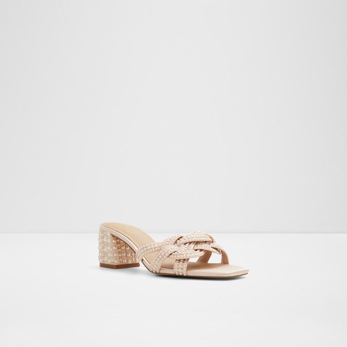 Grandly Women's Light Pink Block Heel Sandals image number 4