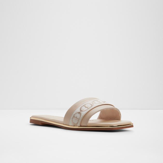 Tendre-In Women's Beige Flat Sandals image number 4