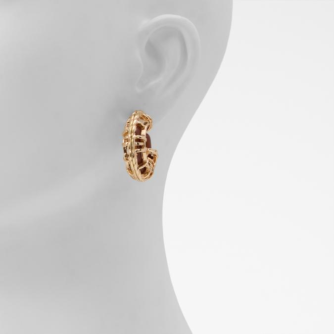 Cagedhoop Women's Brown Earrings