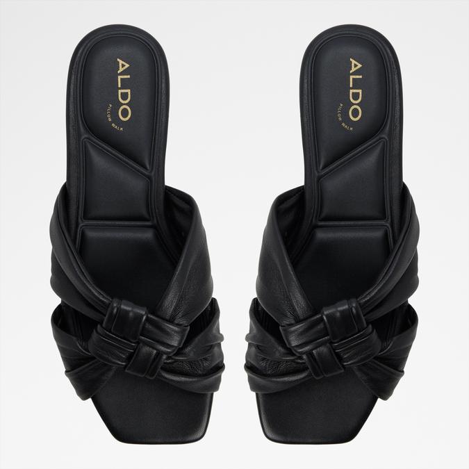 Henrielle-Inn Women's Black Flat Sandals