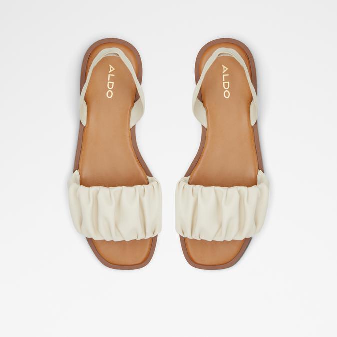 Brelden Women's White Flat Sandals image number 1