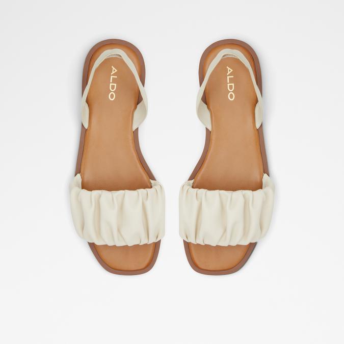 Brelden Women's White Flat Sandals