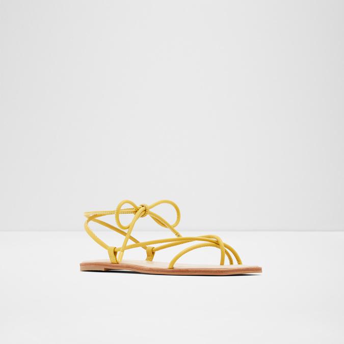 Oita Women's Yellow Flat Sandals image number 3