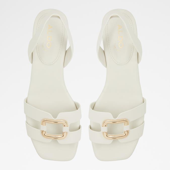 Ebalaver Women's White Block heel Sandals