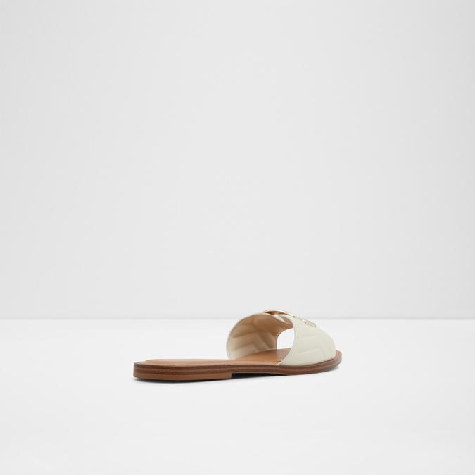 Qelajar Women's White Flat Sandals image number 2
